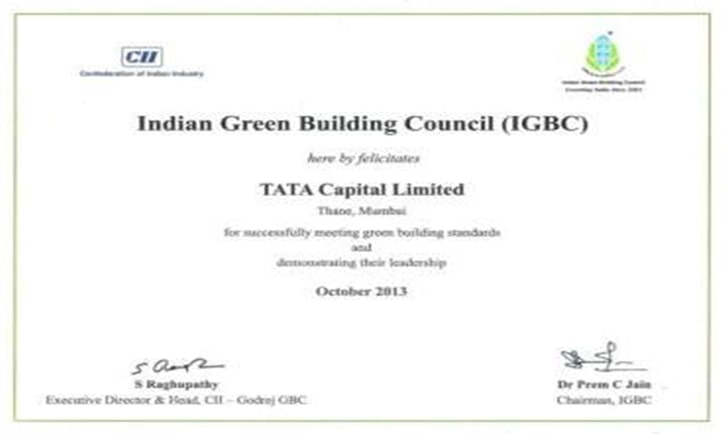 Indian green building council certificate