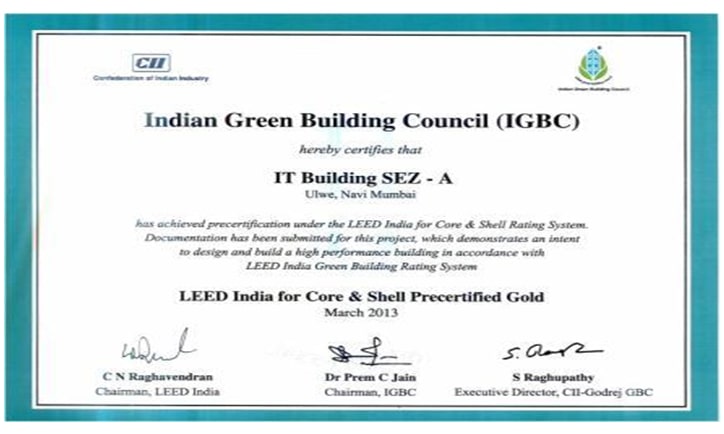 indian green building council certificate
